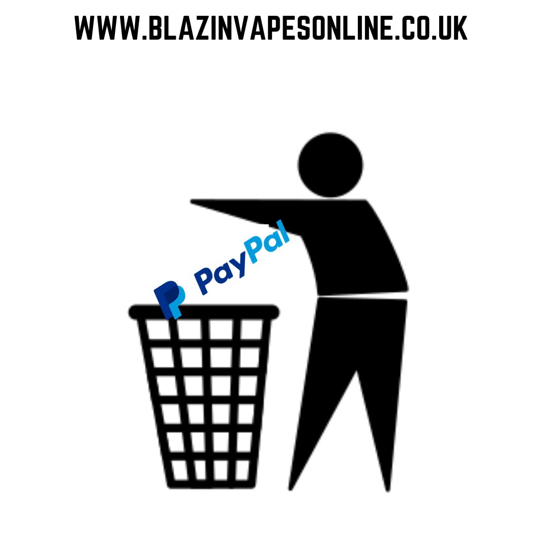 As PayPal are cracking down on companies that sell e cigarette products means as from this Monday I will no longer be accepting PayPal payments and you now will be able to pay by Card or Bank Transfer 👍