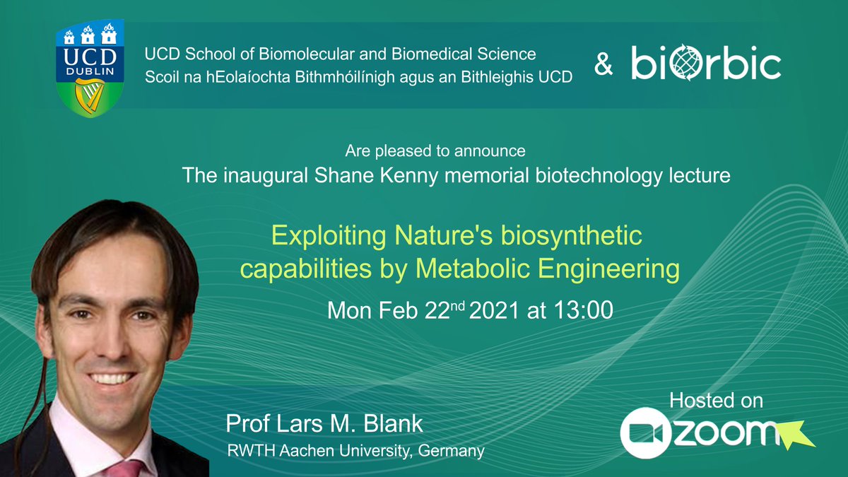 Our own @lm_blank will  present at the inaugural Shane Kenny memorial biotechnology lecture on 22 Feb. Hosted by <a href="/UCD_SBBS/">UCD SBBS</a> and <a href="/biOrbic_centre/">BiOrbic Research Ireland Centre for Bioeconomy</a> in honour of our dear friend. 

Please register to attend at:
eventbrite.ie/e/exploiting-n…