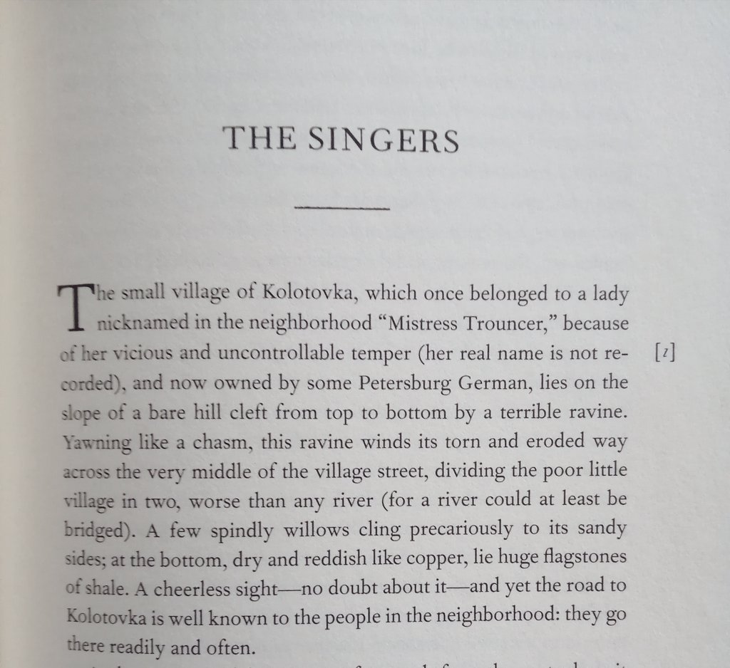 22. "The Singers" by Ivan Turgenev. Available online at  http://www.gutenberg.org/files/8744/8744-h/8744-h.htm#chap17