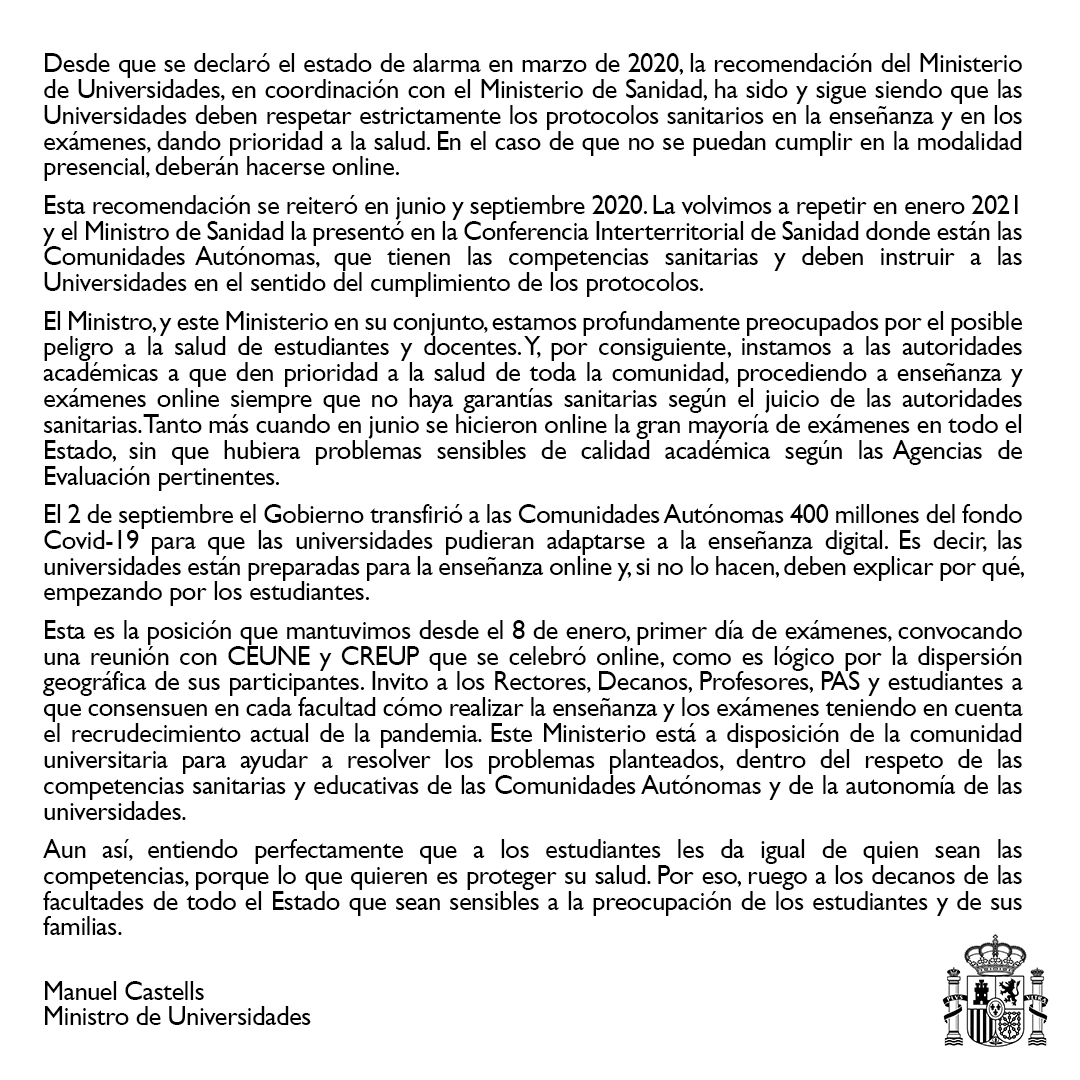 Ministerio de Universidades tweet media