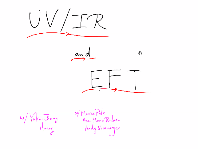 HiggsCatcher's tweet photo. Really interesting lecture given this afternoon by Prof. Nima Arkani-Hamed of @the_IAS Princeton, about frontiers in UV/IR EFTs. Some very impressive work, especially on celestial amplitudes. https://t.co/4mCejRPT4T