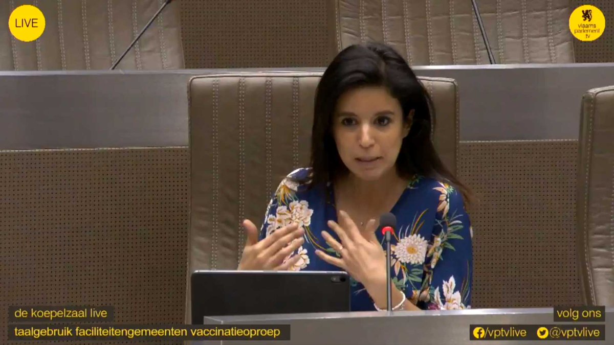 vptvlive's tweet image. 💬.@NadiaSminate over het taalgebruik bij de oproeping voor vaccinatie in de faciliteitengemeenten. &quot;Ze willen die brief in het Frans opstellen. Vlaanderen moet daar kordaat tegen optreden. Minister @somers, hoe zal u garanderen dat die gemeenten de taalwetgeving respecteren?&quot;