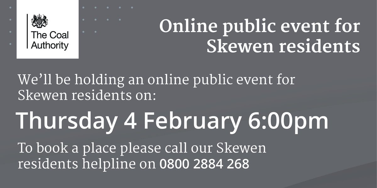 We will be holding an online public event for #Skewen residents on Thursday 4 February at 6:00pm. To book a place please call our residents helpline on 0800 2884 268 and speak to our dedicated community liaison team.
