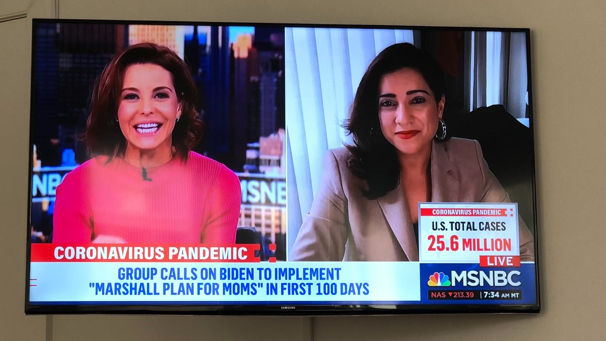 deborahjsinger's tweet photo. Felt like a proud mama watching @reshmasaujani do back to back interviews on @fox5ny and @MSNBC @SRuhle about #MarshallPlanforMoms https://t.co/NyVbFmDFPG