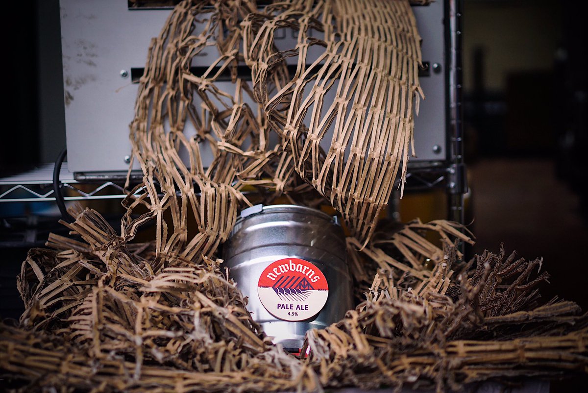 We got a new toy which means we can recycle our old cardboard into packaging material for our online shop. There is also free shipping currently for any orders over £25 > newbarnsbrewery.com/shop 🤙🏻