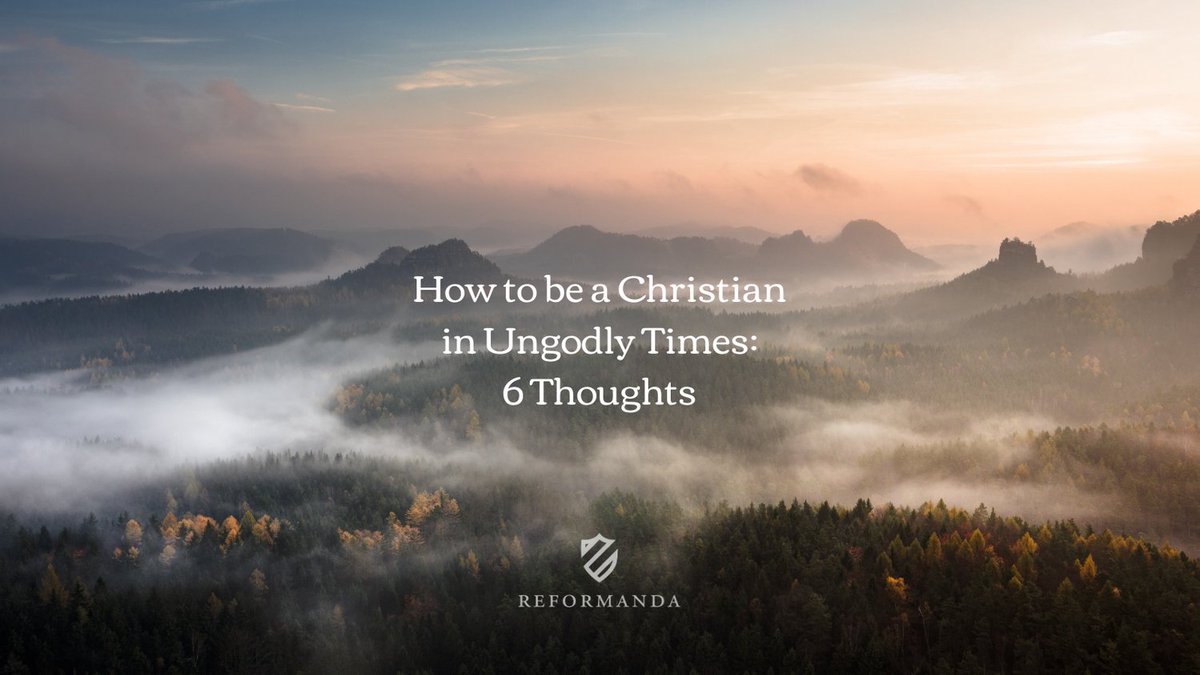 ReformandaMin's tweet image. New today from @gpeacock8 : "How to be a Christian in Ungodly Times: 6 Thoughts"

Read here: reformandamin.org/articles1/2021…