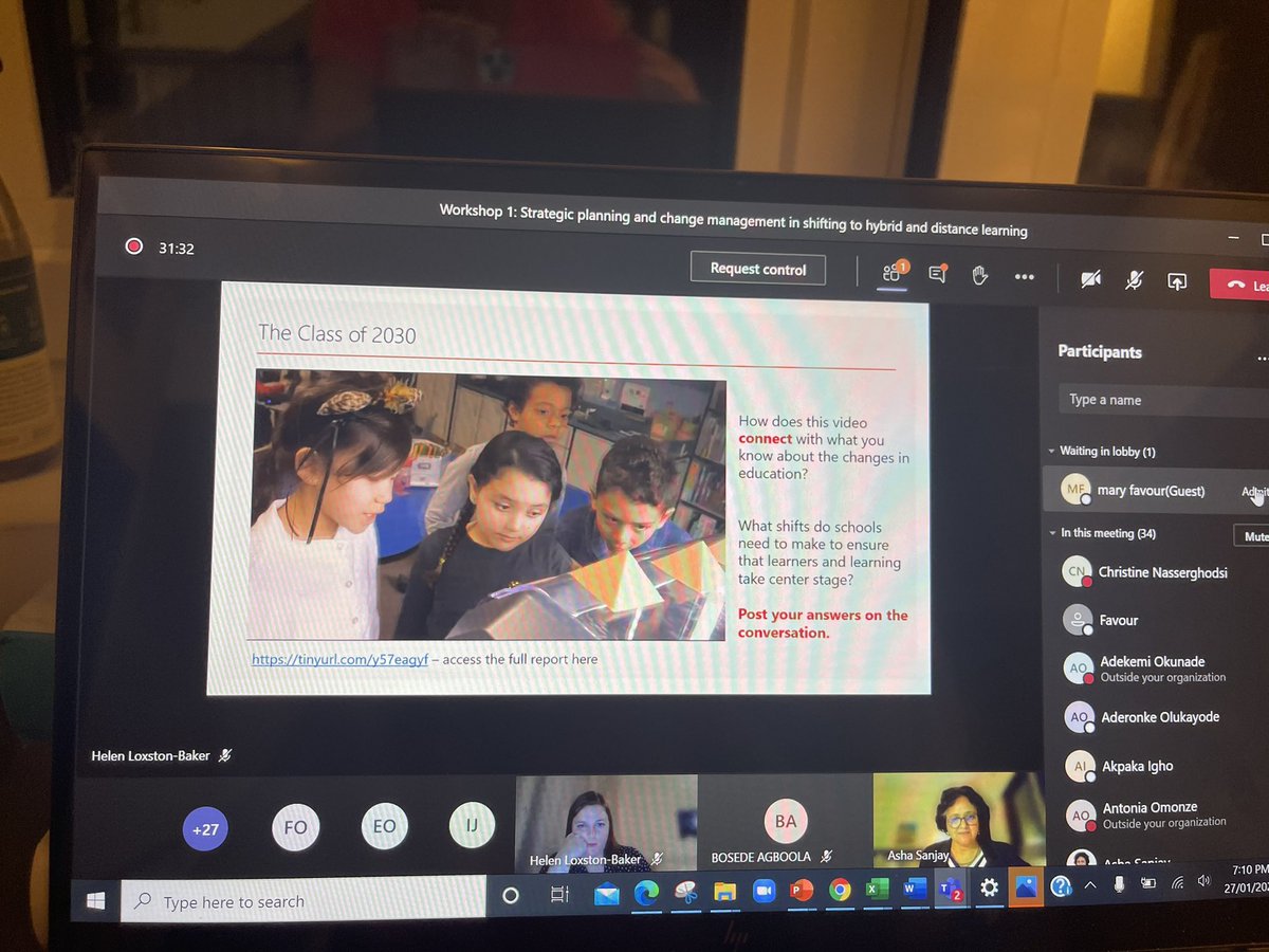 <a href="/H_LoxstonBaker/">Helen Loxston-Baker</a> and <a href="/Ashaakka/">Asha Sanjay</a> kick off our first workshop in the #readytolearn series based on the <a href="/MicrosoftEDU/">Microsoft Education</a> #Transformation #Framework Are you a private school in #Nigeria or #Kenya? Pm me to join us!