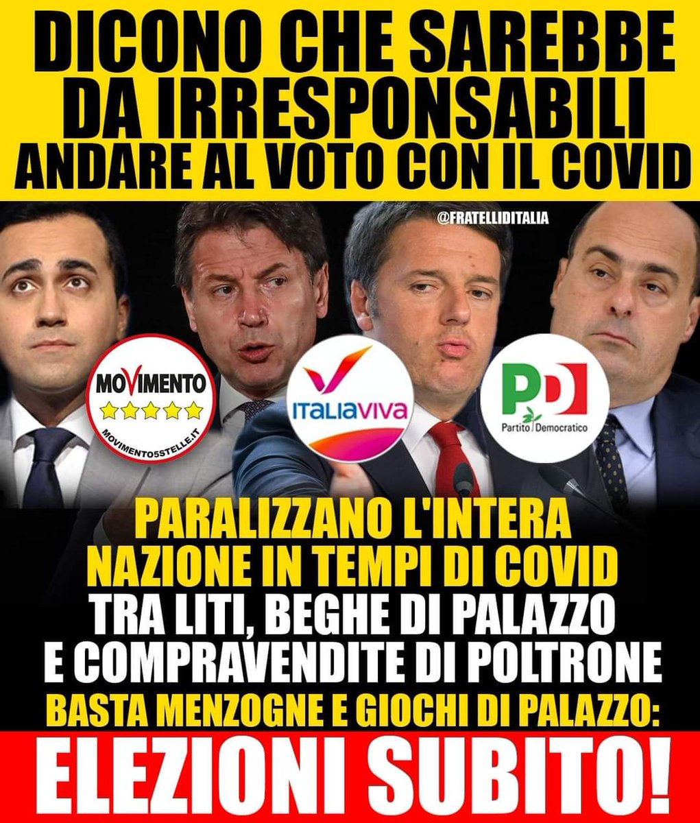 E loro sarebbero i #Responsabili?
#ElezioniSubito
<a href="/FratellidItalia/">Fratelli d'Italia 🇮🇹</a>