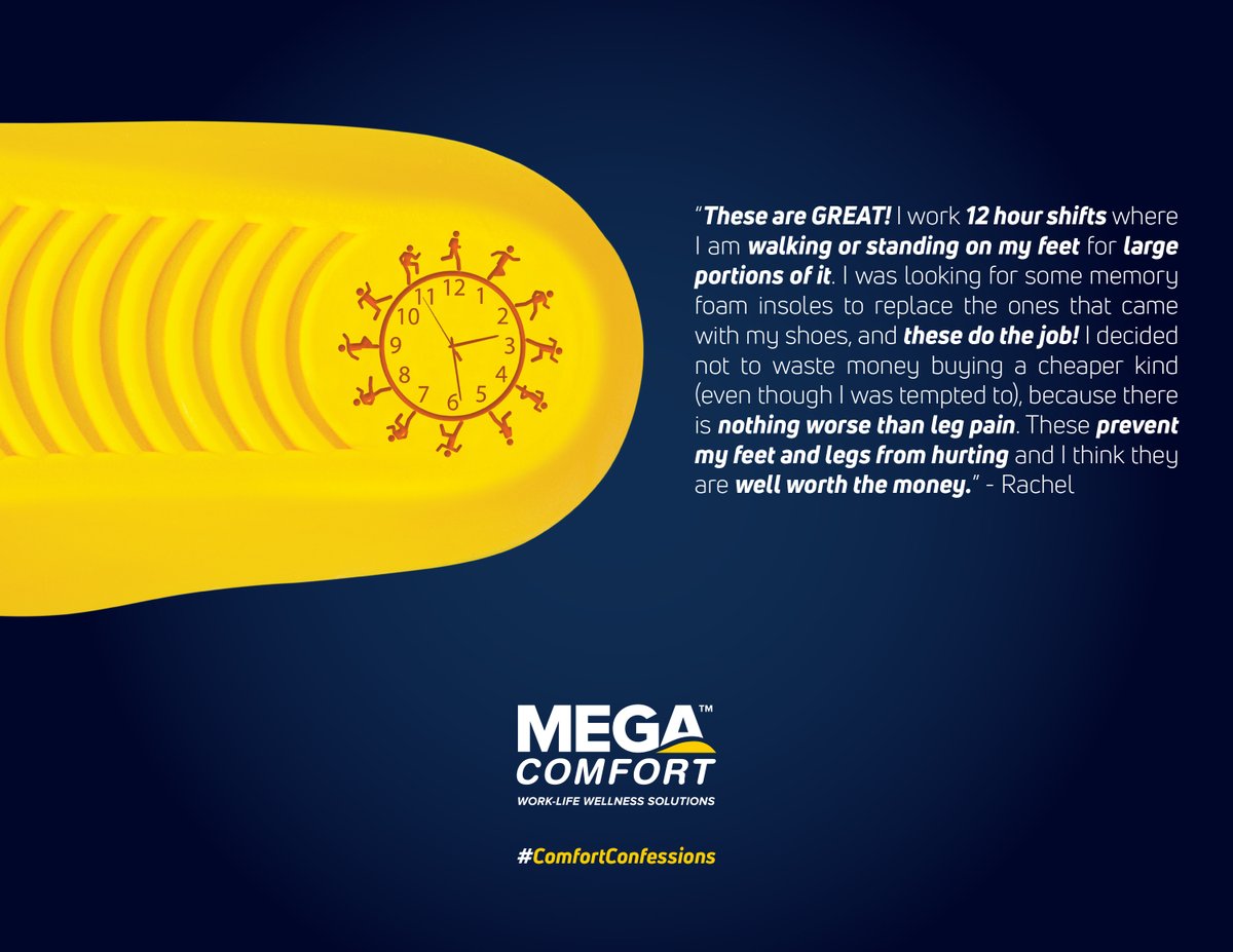 ''These prevent my and legs from hurting and i think they are well worth the money''

A true confession of a Comfort seeker!

If you work on your feet for long durations - try our Dual Layer Memory Foam Insoles - amzn.to/2NHrura