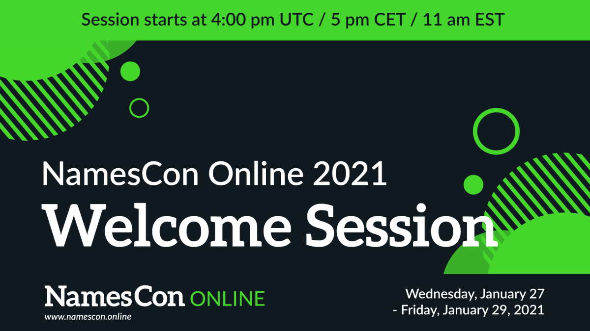 In 15 minutes, #NamesConOnline kicks off live from #Barcelona! Join <a href="/svvarchmin/">Soeren von Varchmin</a>, <a href="/dottba/">Christa Taylor</a>, <a href="/Billsweetman/">Bill Sweetman 🇨🇦</a>, &amp; special guests as we bring the #domainname industry together!

➡️ Join us here: event.namescon.online/community