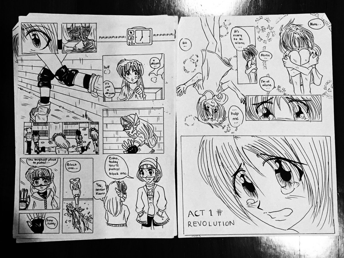 Slowly I was getting better at the panelling and having different shots for each image. I was also becoming more bold with my inking and experimented with a few techniques adapted from several comics which heavily referenced. If you recognised some of the styles then kudos to you