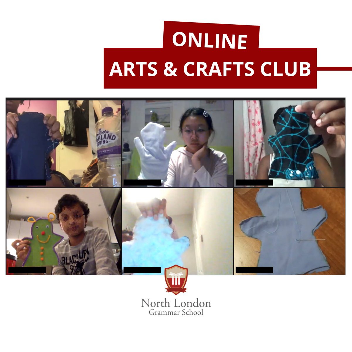 nlondongrammar's tweet photo. Our students enjoyed their Arts &amp; Crafts Club after their live online lessons. 

#live #online #clubs #extracurricularactivites #gramamrschool #outstandingschool #education #barnet #london https://t.co/kW3tnPSM8j