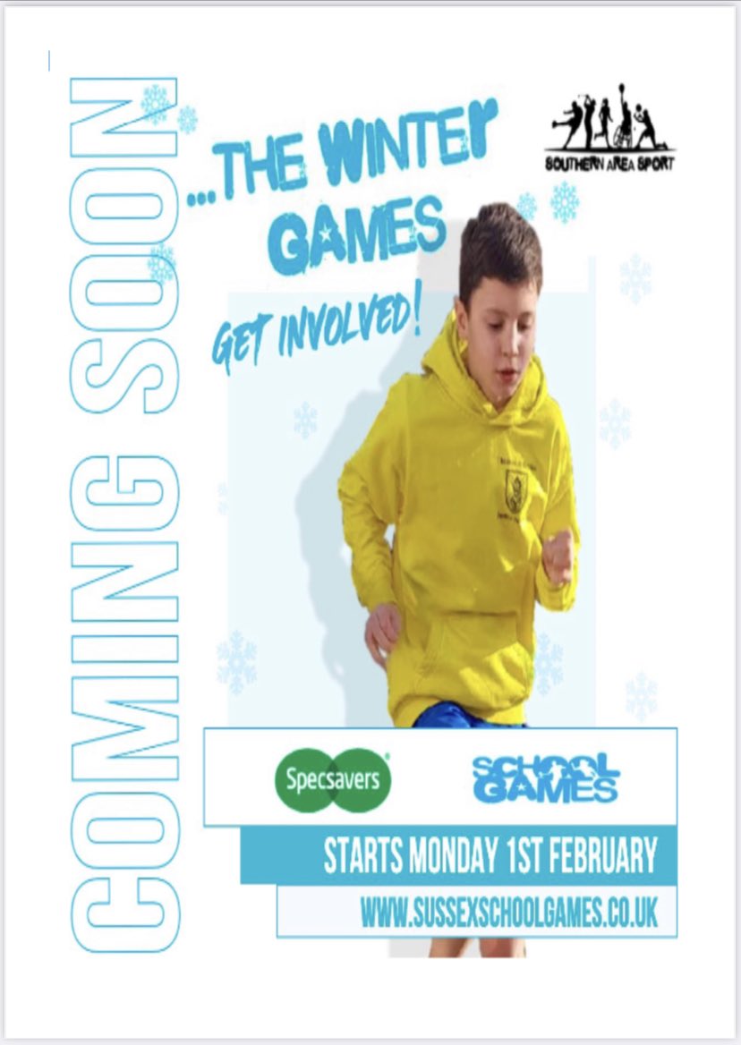 Save the date! February 1st, the return of the @SussexSchGames and the Sussex Sharks are coming back for more. 🥶🎿
Join us and <a href="/S_A_Sport/">SOUTHERN AREA SPORT</a> competing each week. Stayed tuned for more info, check your Dojo remote learning or visit sussexschoolgames.co.uk #TeamSummerlea