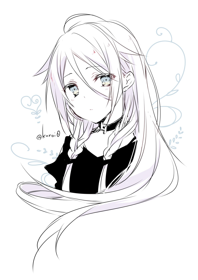 ia (vocaloid) 1girl solo long hair braid looking at viewer white background expressionless  illustration images