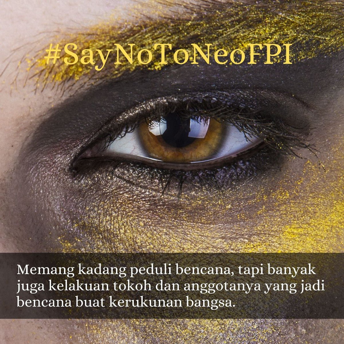MainiSerti's tweet photo. Gejala intoleransi dan radikalisme yang menjangkit sebagian masyarakat kita, merupakan awal dari sebuah perilaku ekstrem fundamentalis. #indonesiatanpaFPI #SayNoToNeoFPI
#takusahkhilafah https://t.co/Luv5KbaufX