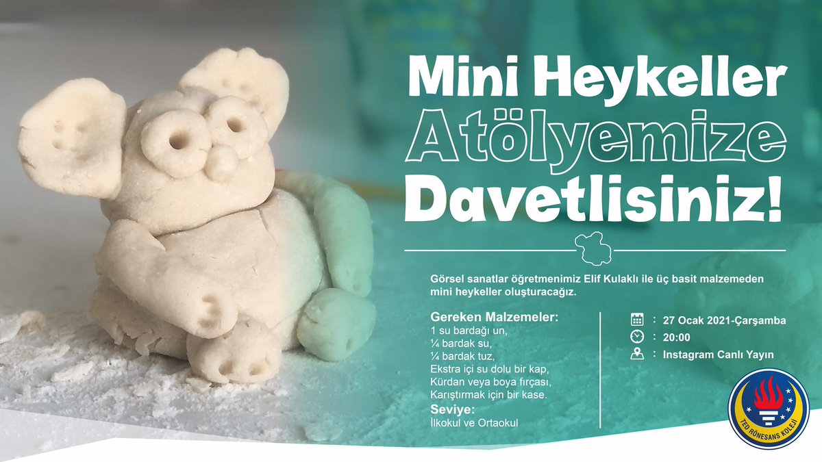 TEDRonesans's tweet photo. Mini Heykeller Atölyemize Davetlisiniz! #miniheykel #atölye #görselsanatlar https://t.co/cg1Rbh39Qs