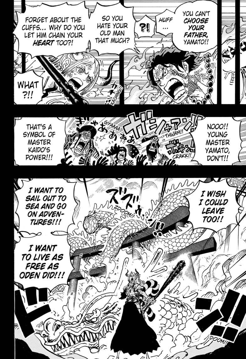Quand on sait que Kaido est l’antagoniste de l’arc et que d’autres perso (style Yamato) monteront sur le toit pour avoir des interactions avec Kaido, soyons sérieux 2min, qui est mieux placé que Marco pour les aider à retenir Big Mom (avec bien sûr d’autres perso)?