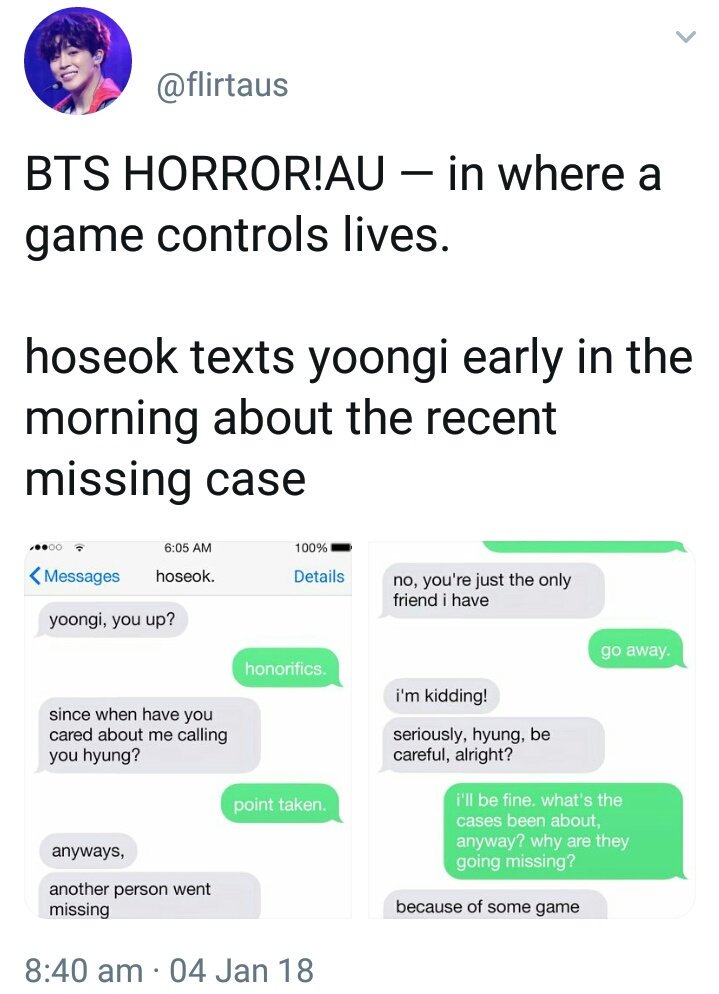 jikook9ay's tweet photo. 5. #BTSOutcast
one of the most iconic moments in army twt history, the outcast AU
the # trended for almost a week, armys stressing over it left and right, and everyone making bad decisions 💀 https://t.co/oRRCSwJC2I