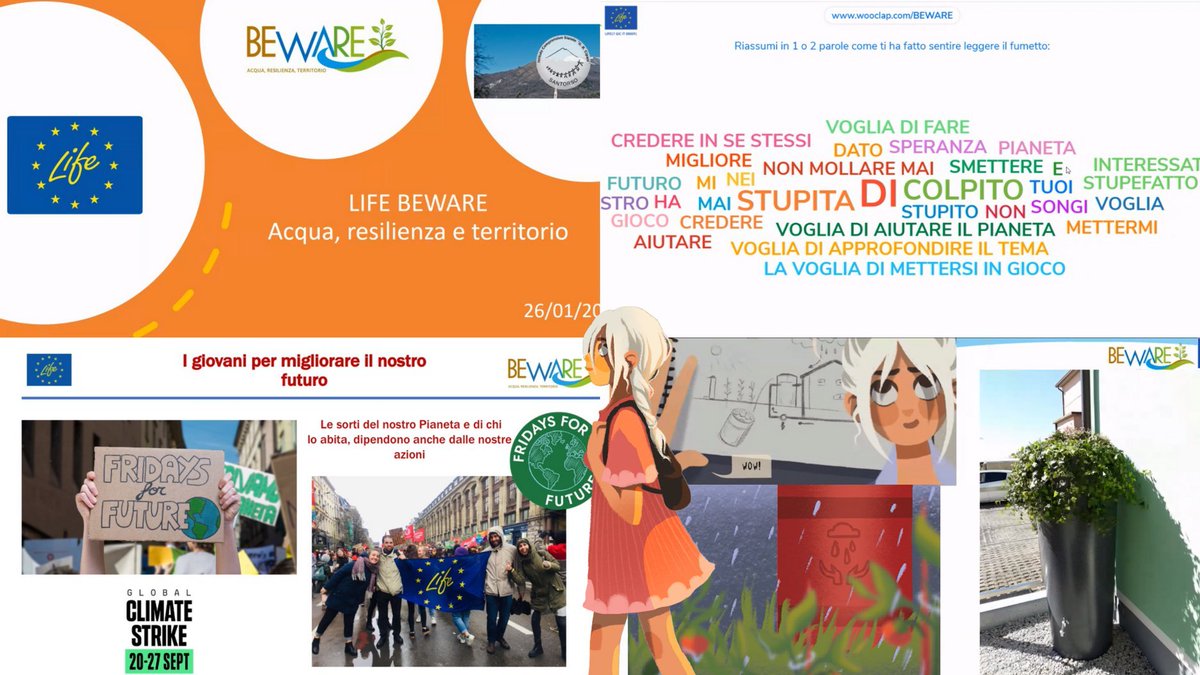 lifebeware's tweet photo. 🎉 The #BEWAREproject keeps involving kids!!
💧Yesterday we started the initiative to present the project and the comic book DROP BY DROP to the middle schools of the Altovicentino!
🏫 Such a great start with three classes of students very well knowledgeable about #climatechange! https://t.co/cPoefGkxSQ