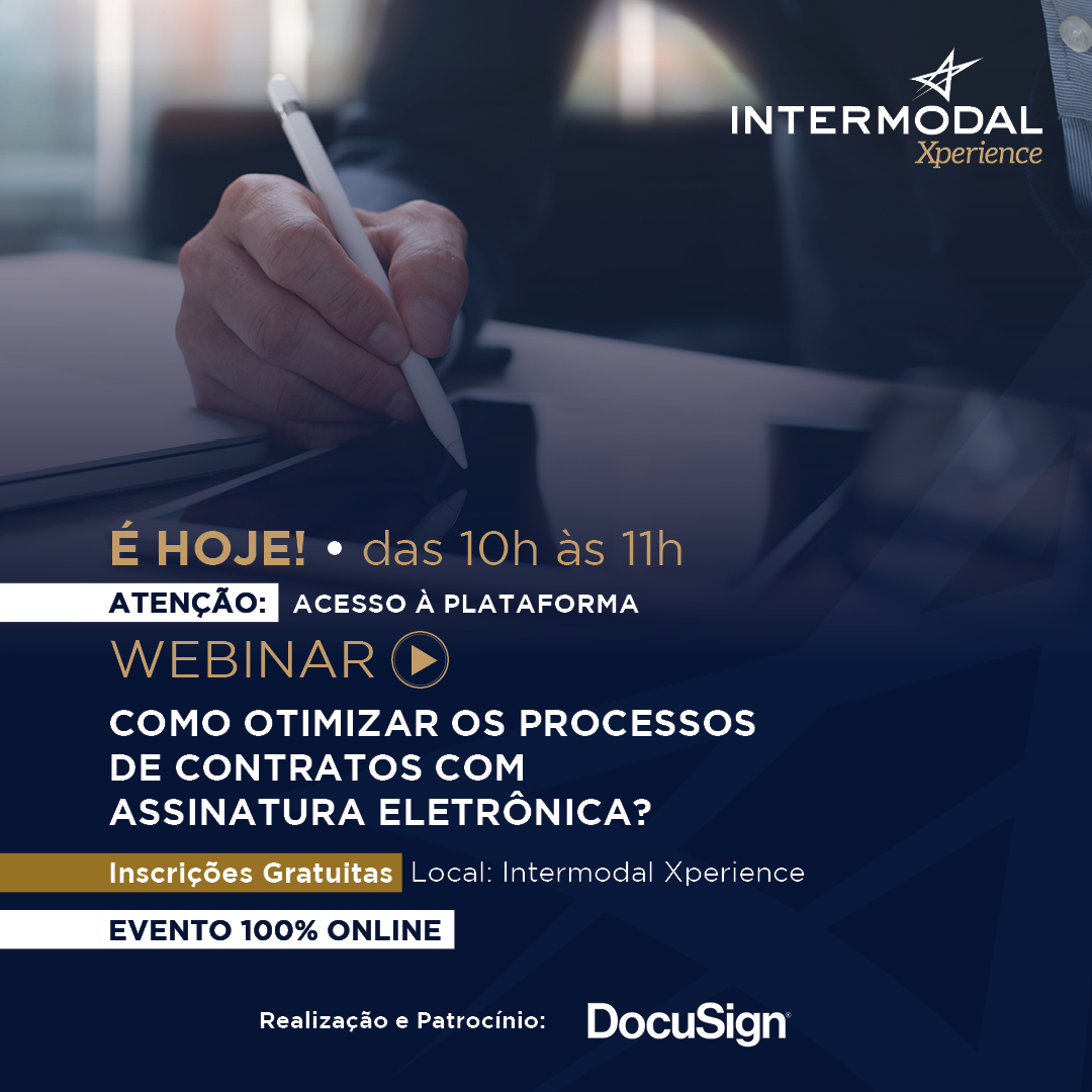 IntermodalSA's tweet image. 🕙Daqui a pouco, às 10h00 tem Webinar!

Juliana Furholz, da Docusing, falará sobre  “Como otimizar os processos de contratos com assinatura eletrônica&quot;.

Faça sua incrição e não perca!!

Hoje, 27 de janeiro, às 10:00h.
intermodalxperience.com.br
⠀
#IntermodalX #Docusing
