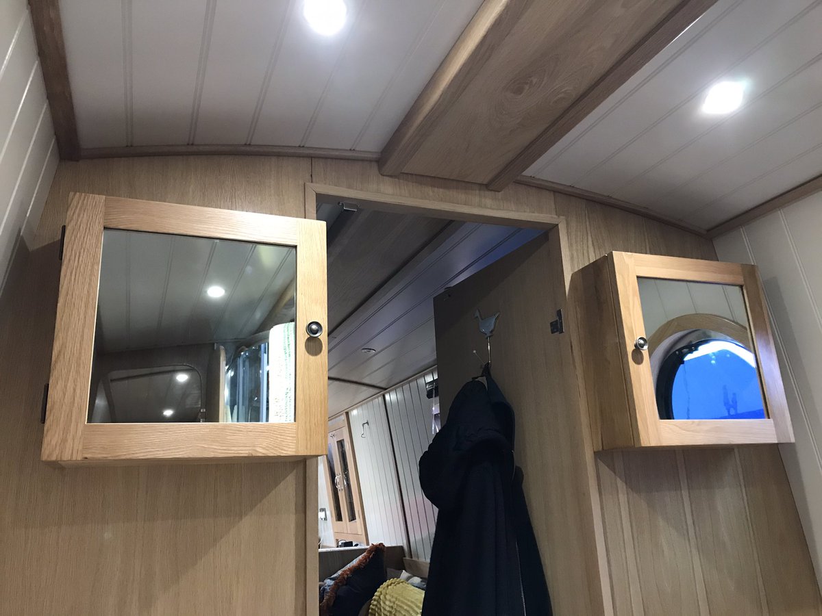 New Bathroom Oak Walk Cabinets fitted, needed more room for @sheelybobs drugs😉 #boatsthattweet #marinalife #diy