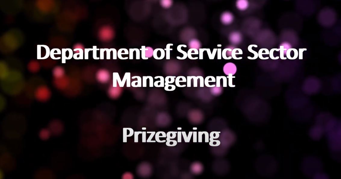 The Department of Service Sector Management would like to congratulate the shining stars of the department, our 2020 graduation prize winners. Well done to all and thank you for being part of this journey with us youtu.be/CJysiDi4uIM