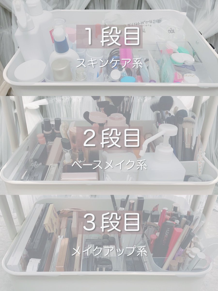 うさこ 最近お気に入りのコスメ収納 見せる収納が苦手で極力目に付く所に物を置きたくない性分なので 一軍コスメ はアイリスオーヤマのキッチンワゴンに入れて使う時だけクローゼットから出す形に 一目で何がどこにあるか分かるし ドレッサーでもテーブル うさこ 最近お気に入りのコスメ収納 見せる収納が苦手で極力目に付く所に物を置きたくない性分なので 一軍コスメ はアイリスオーヤマのキッチンワゴンに入れて使う時だけクローゼットから出す形に 一目で何がどこにあるか分かるし ドレッサーでもテーブル