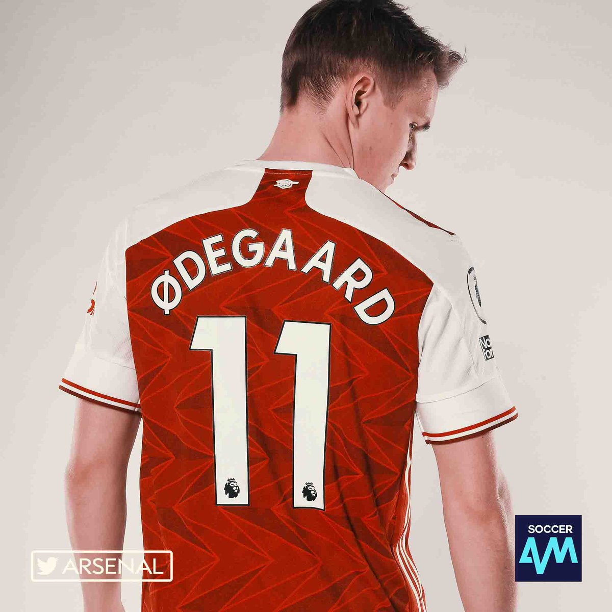 アーセナル ØDEGAARD 11番 シャツ adidas Arsenal Authentic Martin Ødegaard Home Jersey w/ EPL + No