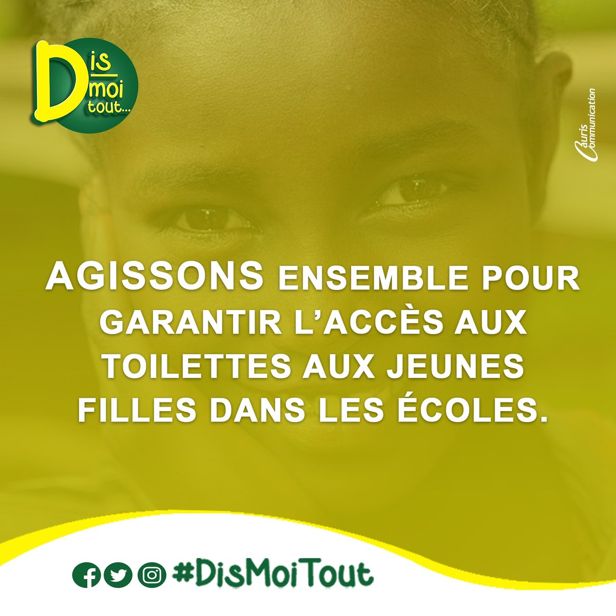Parce que j'ai besoin de me changer regulierment pendant les menstrues, l'accès à des toilettes équipées à l'école comme dans les lieux publics m'est essentiel.
#DisMoiTout #intimité 
<a href="/Equipop_Ong/">Equipop</a> <a href="/_JeVeuxSavoir/">#JeVeuxSavoir</a> <a href="/OnDoitAgir/">On Doit Agir</a> <a href="/ong_raes/">ONG RAES</a> <a href="/CapssrBf/">CAPSSR - BF</a> <a href="/ipbfpananetugri/">Initiative Pananetugri_IPBF</a> <a href="/MerciMonHeros/">Merci Mon Héros</a>