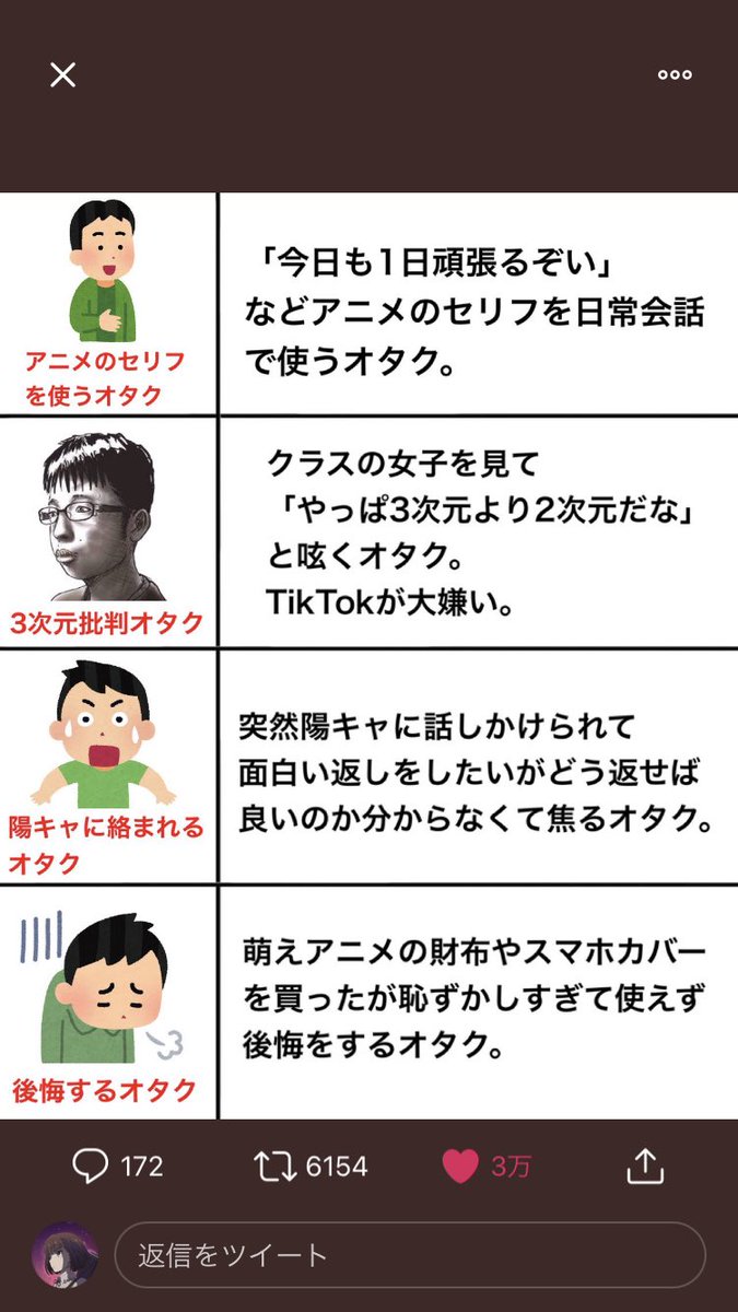 オタクの種類をまとめました Twitter おもしろツイート バズりツイートのまとめ