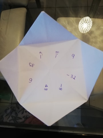 Great work tody from one of my year 8s who's made a chatterbox with questions on multiplying and dividing negative numbers! A nice change of how to ask questions! #onlineteaching #mathsactivities #funmaths #PGCE #edutwitter