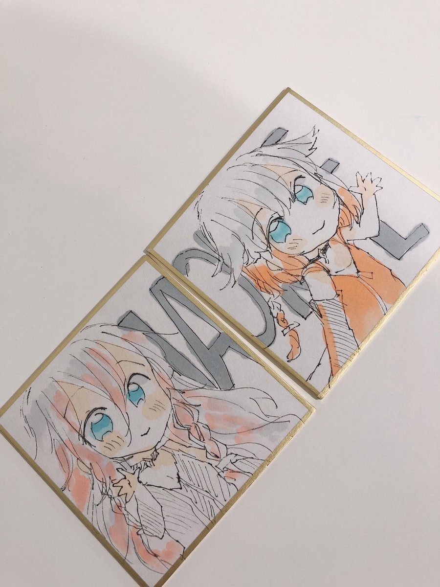 ia (vocaloid) orange dress 2girls multiple girls braid smile blue eyes chibi  illustration images