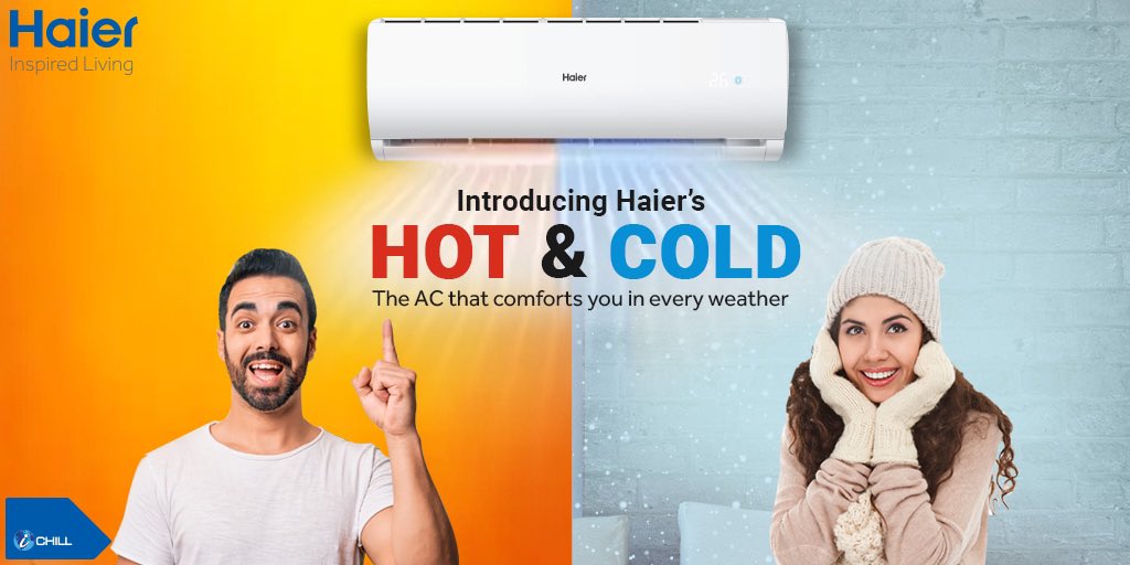 IndiaHaier's tweet photo. Introducing Haier’s Hot & Cold AC, your companion in every weather. Keeps you warm during the winters and cools you down during summer!
#HaierAC #HotAndCold #CleanCool #AllWeatherAC #SummerAndWinter #HaierLifeBetterLife #InspiredLiving https://t.co/fH5abSLo4X