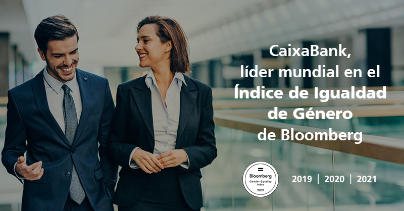 Este 2021, CaixaBank ha sido considerado, por tercer año consecutivo, un referente empresarial por sus acciones a favor de la #IgualdadDeGénero. Gracias a #BloombergGEI por el reconocimiento. <a href="/bloomberg/">Bloomberg</a> #Wengage #EscucharHablarHacer bit.ly/3a8UrJF