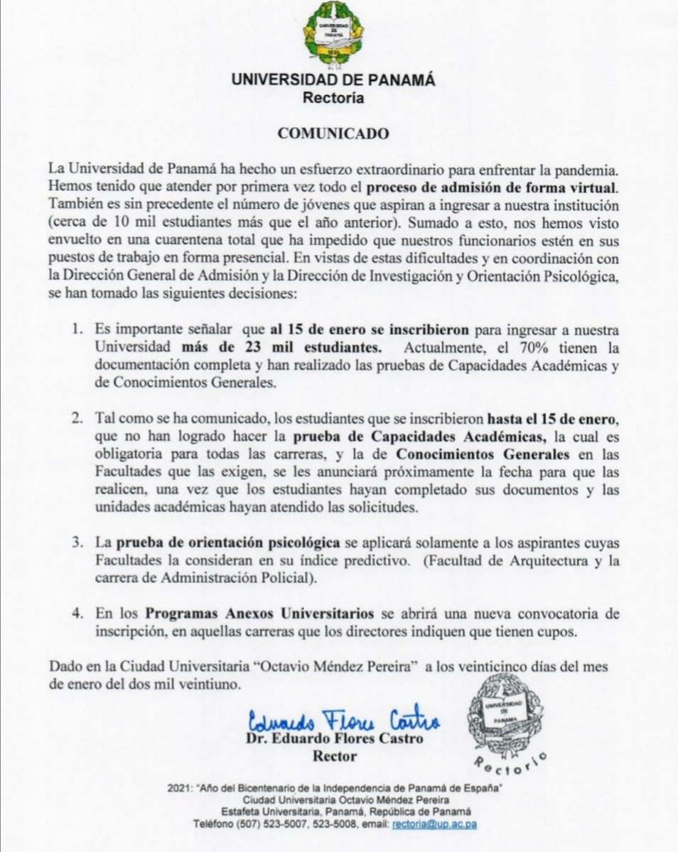 AdmisionUP1's tweet photo. Comunicado https://t.co/LCwb4fTAIk