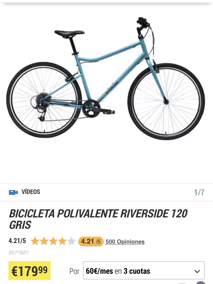 m4rtinsgarage's tweet photo. ¡@serperiba hoy me compro una bici! Tras mucho pensarlo, seguiré haciendo gala del #minimalismo que tanto predico y me haré con esta bici tan ligera y económica. Tengo una #Riversale de cuadro bajo que pasaré a mi mujer para salir juntos. ¿Qué te parece el color? 😎 https://t.co/WA8qBu6oqQ