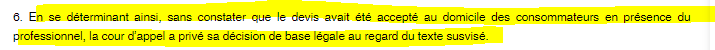 PdPavocat's tweet photo. Les r��gles afférentes au #démarchage à #domicile ne s'appliquent que si le devis est accepté au domicile des #consommateurs en présence du #professionnel 
#consommation 

Lien vers la décision : https://t.co/UEs8KVvFyq https://t.co/XAv7c0kQSj
