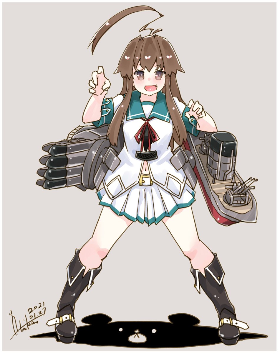 艦これ「球磨『球磨だクマ!がおー!』
#艦これ #球磨 」|あき缶@inicaのイラスト