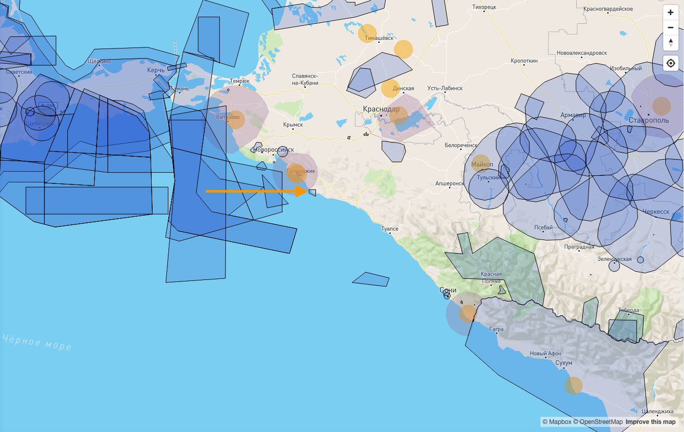 Dji бесполетные зоны карта