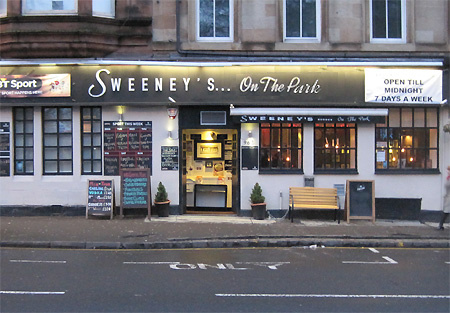 Pubs I Miss#26 Sweeney's on the Park, GlasgowSweeney's is a pub of two halves. One side is a traditional bar famous for its perfect Guinness. The other is a function suite that transforms into a riotous venue over the weekend. Local covers bands provide the soundtrack.