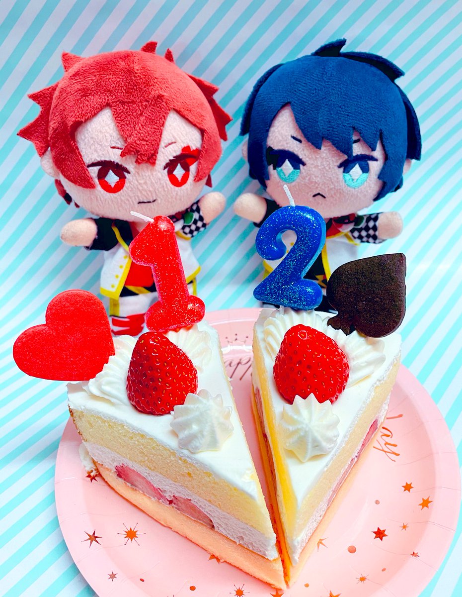 そらこ デュおめでとう 今日はエスデュちゃんの真ん中バースデーらしいのでケーキ買ってきてお祝い O 末永くお幸せに