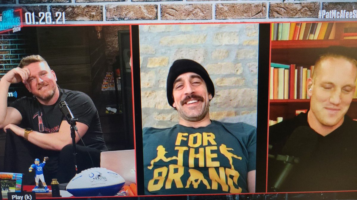 Joe Gallo (@jmgallo23) on Twitter photo I hope one day to find someone that looks at me the way <a href="/PatMcAfeeShow/">Pat McAfee</a> looks at <a href="/AaronRodgers12/">Aaron Rodgers</a> . I hope one day to find someone that looks at me the way <a href="/PatMcAfeeShow/">Pat McAfee</a> looks at <a href="/AaronRodgers12/">Aaron Rodgers</a> .