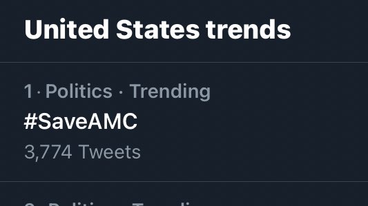 SaveAMC hashtag on Twitter