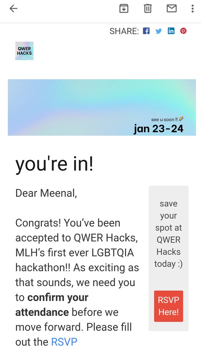 Meenal (@itsmeenalj) on Twitter photo Last week I had an amazing experience of participating in #qwerhacks2021 by <a href="/qwerhacks/">qwer hacks ๐</a>. This was my very first hackathon and honestly, it was wonderful to take part in different challenges and attend the technical sessions and events. Starting 2021 with a bang! Are we? Last week I had an amazing experience of participating in #qwerhacks2021 by <a href="/qwerhacks/">qwer hacks ๐</a>. This was my very first hackathon and honestly, it was wonderful to take part in different challenges and attend the technical sessions and events. Starting 2021 with a bang! Are we?