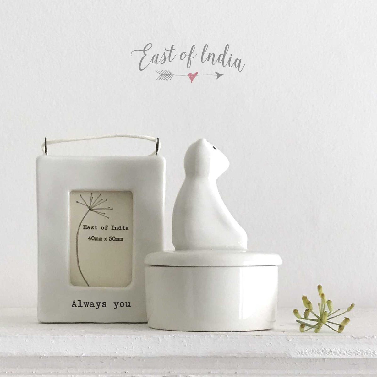 The perfect gift for someone 'beary' special! 🐻 They can keep their most treasured trinkets next to a precious photograph 💖 #bear #trinketbox #photoframe #ceramicgifts #eastofindiauk