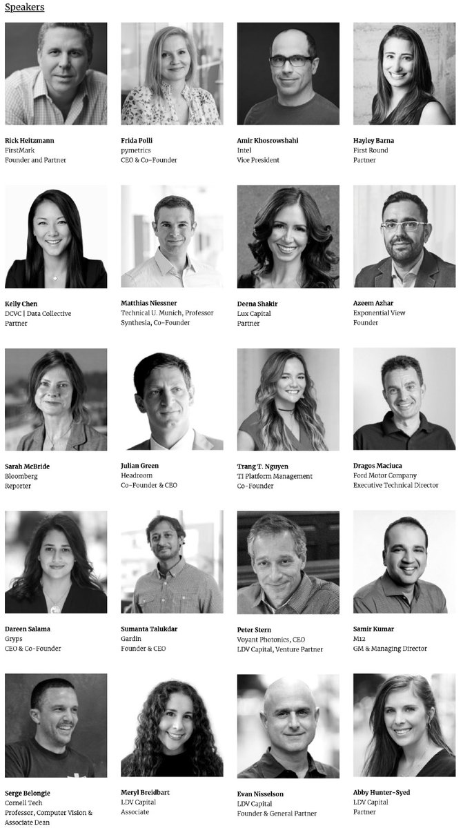 Amazing lineup at the virtual #LDVVisionSummit on Feb 11! If you are in #computervision, #machinelearning or #AI this event is a must! 20 speakers &amp; 14 sessions showcasing cutting-edge #visualtech @LDVCapital ldv.co/visionsummit/