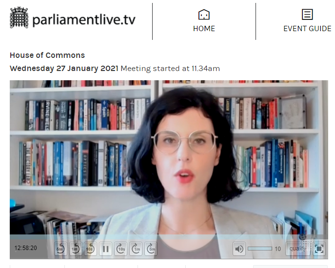 Layla Moran, Lib Dem, points out that Navalny asked to sanction oligarchs Roman Abramovich and Alisher Usmanov, who own football clubs in the UK.