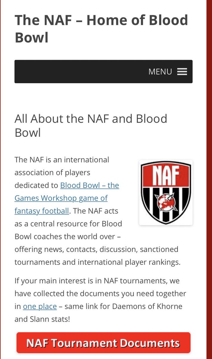 If you’re looking to stay up to date with NAF news, as well as this account, we have accounts on fb: <a href="/officialnaf/">The NAF</a>, instagram @naf_bloodbowl, Discord discord.gg/YQtNWyY, and ofc our website thenaf.net 

News gets posted across all of these accounts. #bloodbowl