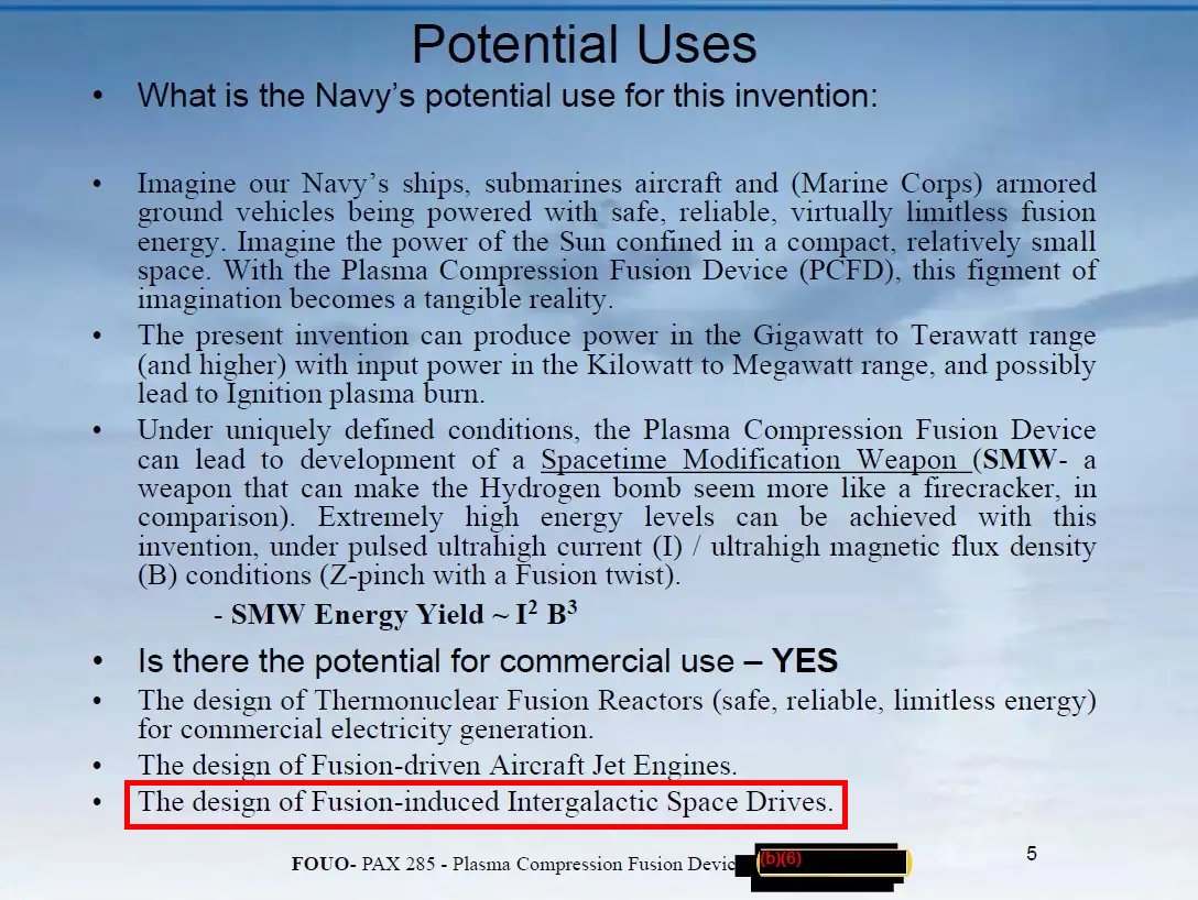 Kabamur's tweet photo. Documents show that the US Navy tested technology between 2017-2019 that could be used for "Fusion-induced intergalactic Space Drives".
https://t.co/K95cTHQHr7 https://t.co/eO7YMB1OMk