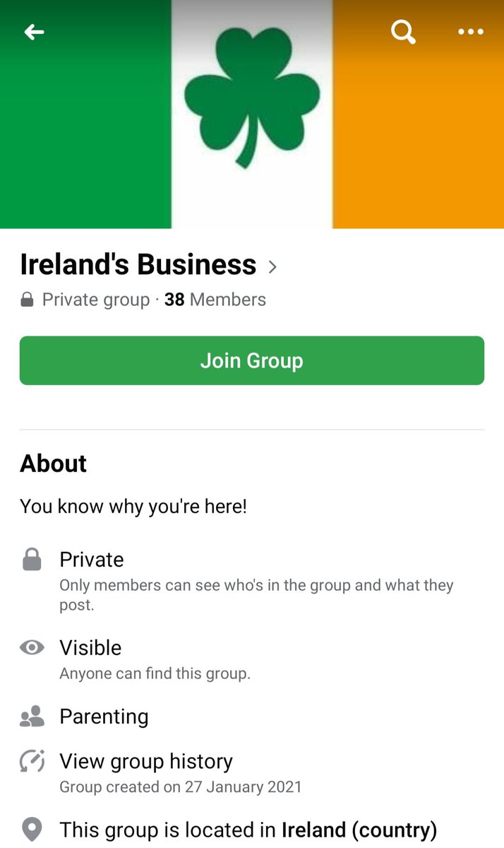 Members have a number of things in common1. Follow far-right groups/media - Irish Freedom Party / Ben Gilroy / Yellow Vests / Niall Boylan / NP / Farage etc2. Believe conspiracies eg. 5G / Covid Hoax / Qanon stuff etc3. Trump supporters4. Pro-life5. Love Conor McGregor